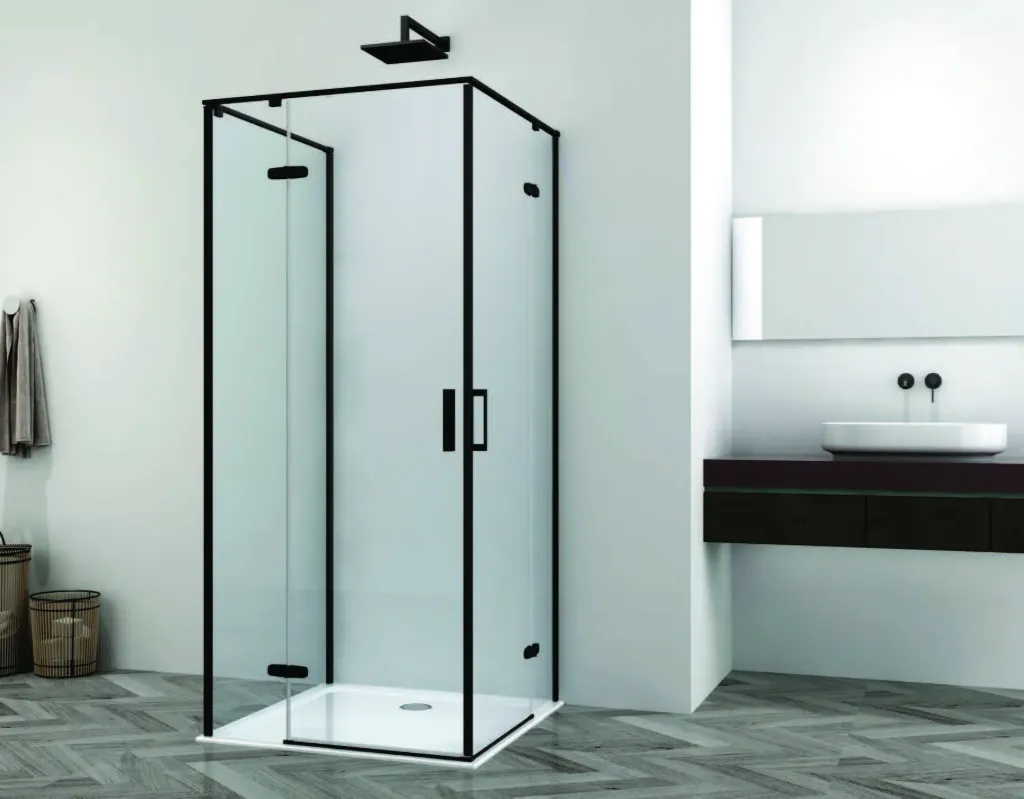 [HY102BFG90B] Hinges Classic Black Shower Enclosure — JAJ HY102BFG90B [HY102BFG90B]