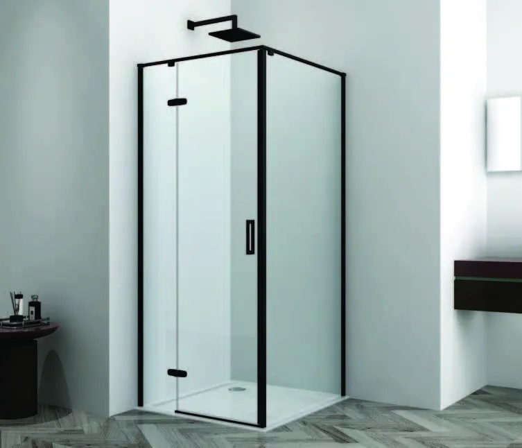 [HY107BFG90B] Hinges Classic Black Shower Enclosure — JAJ HY107BFG90B [HY107BFG90B]