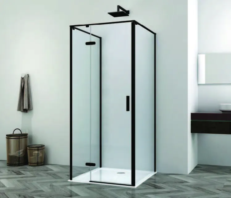 [HY107BFG90Bx2] Hinges Classic Black Shower Enclosure — JAJ HY107BFG90Bx2 [HY107BFG90Bx2]