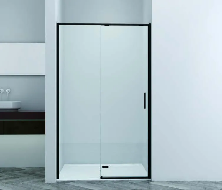 Sliding Ultra Slim Shower Enclosure Black — JAJ HL3807B/HL3808B/HL3802B